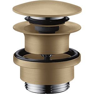 hansgrohe garniture de vidange 51300140 push-open, pour mitigeur lavabo et bidet, bronze brossé