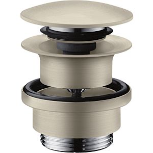 hansgrohe garniture de vidange 51300820 push-open, pour mitigeur lavabo et bidet, nickel brossé
