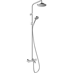 hansgrohe Vernis Blend 200 1jet Showerpipe 26079000 EcoSmart, avec thermostat bain, chromé