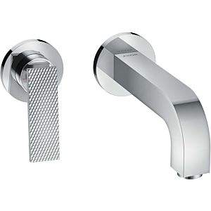 Axor Citterio hansgrohe 39181000 concealed basin mixer, spout 220mm and rosette, with lever handle, diamond cut, chrome