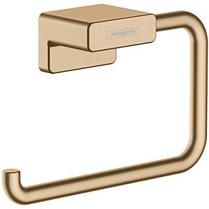 hansgrohe AddStoris toilet roll holder 41771140 without cover, wall mounting, metal, brushed bronze