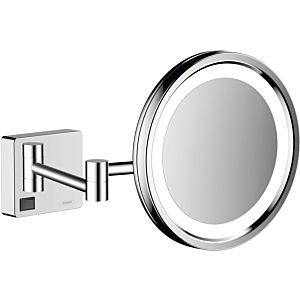 hansgrohe AddStoris shaving mirror 41790000 with LED light, wall mounting, chrome