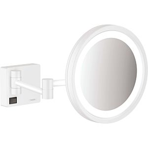 hansgrohe AddStoris shaving mirror 41790700 with LED light, wall mounting, matt white