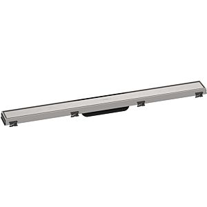 hansgrohe RainDrain Match shower channel 56038800 80cm, finish set, with height-adjustable frame, brushed stainless steel