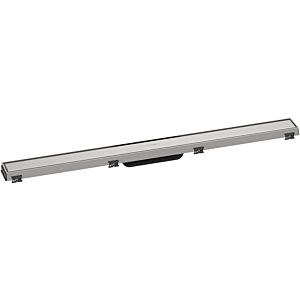 hansgrohe RainDrain Match shower channel 56040800 90cm, finish set, with height-adjustable frame, brushed stainless steel