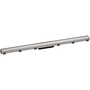 hansgrohe RainDrain Match shower channel 56041800 100cm, finish set, with height-adjustable frame, brushed stainless steel