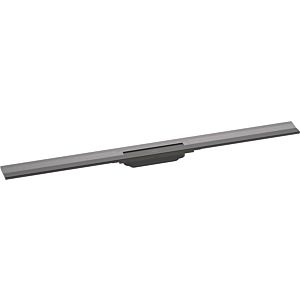 hansgrohe RainDrain Flex shower channel 56053340 100cm, finish set, can be shortened, for wall mounting, brushed black chrome