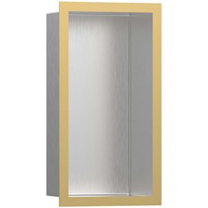 hansgrohe XtraStoris wall niche 56094990 30x15x10cm, with design Stainless Steel , match0 brushed, polished gold optic
