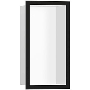 hansgrohe XtraStoris niche murale 56096670 30x15x10cm, avec cadre design, blanc mat, noir mat