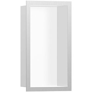 hansgrohe XtraStoris wall niche 56096800 30x15x10cm, with design Stainless Steel , matt white, match0 optic