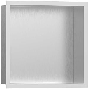 hansgrohe XtraStoris wall niche 56097700 30x30x10cm, with design Stainless Steel , match0 brushed, matt white