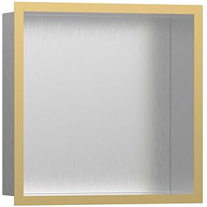 hansgrohe XtraStoris wall niche 56097990 30x30x10cm, with design Stainless Steel , match0 brushed, polished gold optic