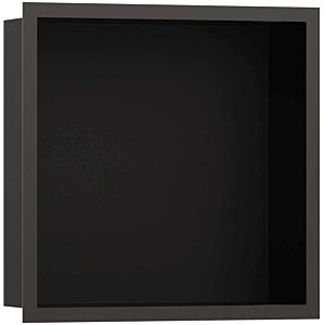 hansgrohe XtraStoris niche murale 56098340 30x30x10cm, avec cadre design, noir mat, chrome noir brossé