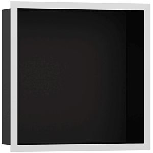 hansgrohe XtraStoris niche murale 56098700 30x30x10cm, avec cadre design, noir mat, blanc mat