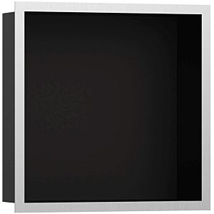 hansgrohe XtraStoris wall niche 56098800 30x30x10cm, with design Stainless Steel , matt black, match0 optic