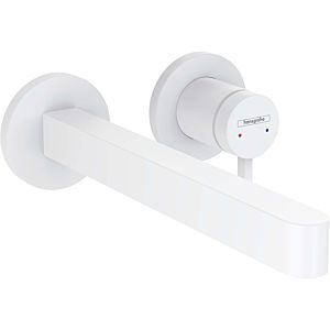 hansgrohe Finoris trim set 76050700 concealed basin mixer, for wall mounting, with spout 22.5 cm, matt white