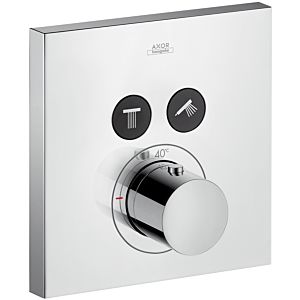 hansgrohe Axor ShowerSelect Square Thermostat  36715000, Thermostat, 2 Verbraucher, chrom