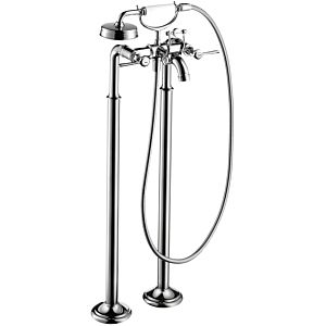 hansgrohe Axor Montreux mirror 16553820 2-handle bath mixer, floor-standing, projection 234mm, with lever handles, brushed nickel