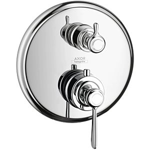 Axor Montreux hansgrohe 16801820 thermostat à encastrer, avec robinet d&#39;arrêt, poignée à levier, nickel brossé