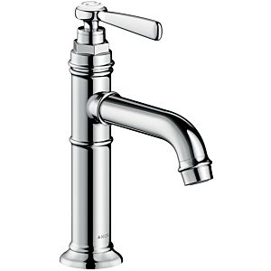 hansgrohe Axor Montreux mirror basin mixer 16516820 projection 142mm, with lever handles, non-lockable waste set, brushed nickel