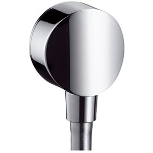 hansgrohe Fixfit S hose connection 26453340 with Check Valves and plastic connection angle, brushed black chrome