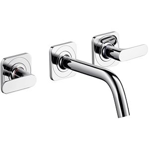 Axor Citterio M 3 hole basin mixer 34313000 for concealed installation, with Rosetten , short spout, chrome