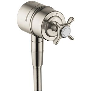 hansgrohe Axor Montreux mirror shut-off valve 16882820 with Check Valves , cross handle, brushed nickel