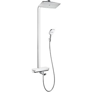 hansgrohe Raindance Select 360 tuyau de douche 27113400 chrome blanc, avec bras de douche 380 mm, pour baignoire