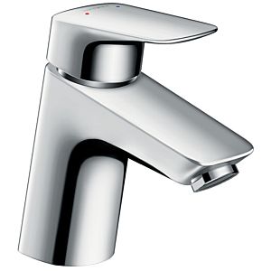 hansgrohe Logis 70 basin mixer 71078000 chrome, low flow, waste set, height 166 mm