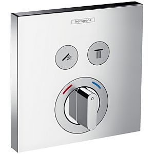 hansgrohe ShowerSelect mixer 15768000 concealed fitting, for 2 consumers, chrome