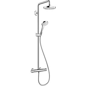 hansgrohe Croma Select S 180 2jet 27254400 shower pipe, white chrome, EcoSmart 9 liters