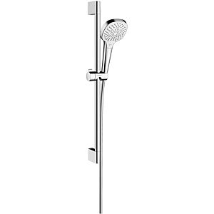 hansgrohe Croma Select E Multi Brause Set 26581400 EcoSmart, weiss chrom, 65 cm Stange Unica Croma