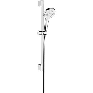 hansgrohe Croma Select E 1jet Brauseset 26584400 weiss-chrom, 65 cm Brausestange Unica Croma