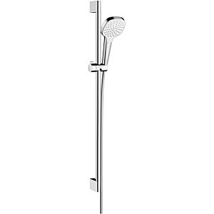 hansgrohe Croma Select E 1jet Brauseset 26594400 weiss-chrom, 90 cm Brausestange Unica Croma