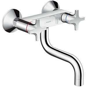 hansgrohe Logis kitchen two-handle mixer 71287000 Lowspout, wall mounting, swiveling spout, chrome