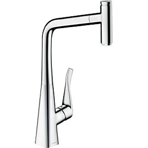 hansgrohe Metris Select 320 kitchen mixer 14884000 chrome, swiveling, pull-out spout 150 °