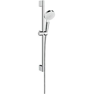 hansgrohe Crometta shower set 26534400 9 l/min, white/chrome, 669 mm shower rail