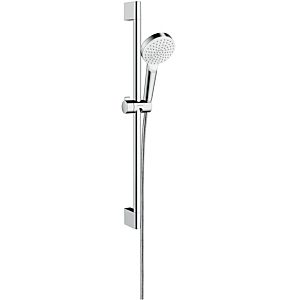 hansgrohe Crometta 1jet shower set 26535400 white chrome, EcoSmart 9 l/min, 65 cm bar