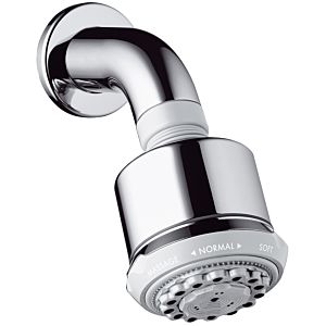 hansgrohe Clubmaster overhead shower 26606000 9 l/min, d= 85mm, with shower arm, 3jet EcoSmart, chrome
