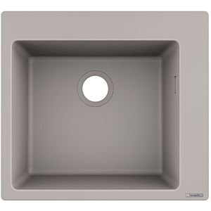 hansgrohe sink 43312380 560 x 510 mm, 2000 main bowl, predefined tap hole, concrete gray