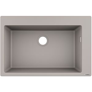 hansgrohe sink 43313380 770 x 510 mm, 2000 main bowl, predefined tap hole, concrete gray