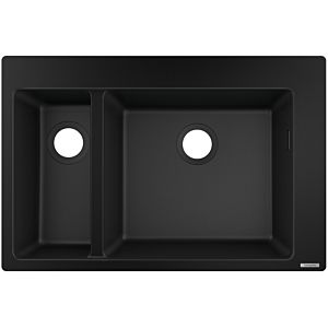 hansgrohe sink 43315170 770 x 510 mm, 2000 main and additional sink, graphite black