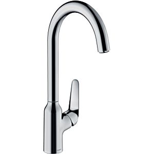 hansgrohe kitchen faucet 71802000 chrome, swivel spout 360°