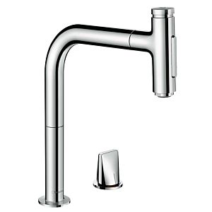 hansgrohe Metris Select 801 hole kitchen mixer 73818000 chrome, 2jet, pull-out spray