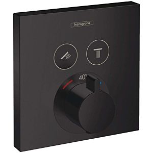hansgrohe ShowerSelect Fertigmontageset 15763670 UP-Thermostat, für 2 Verbraucher, mattschwarz