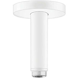 hansgrohe S ceiling connection 27393700 100mm, matt white, DN 15, round rose