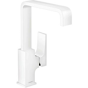 hansgrohe Metropol single lever basin mixer 32511700 projection 165 mm, with push-open waste set, matt white