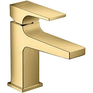 hansgrohe Metropol single lever basin mixer 32500990 projection 127mm, push-open waste set, polished gold optic