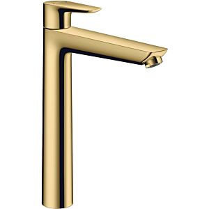 hansgrohe Talis E single-lever basin mixer 71716990 with waste set, projection 183 mm, polished gold optic