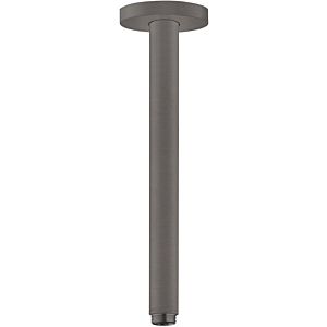 hansgrohe S ceiling connection 27389340 300mm, brushed black, DN 15, round rosette